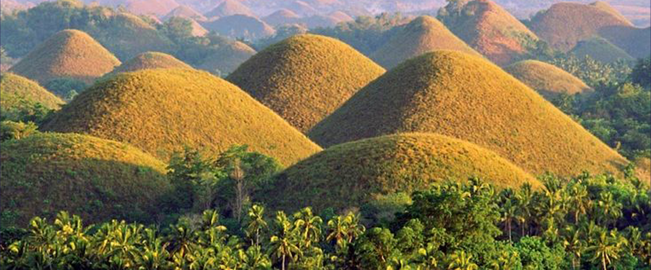 Famous Chocolate Hills landscape